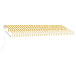 Automatisk Markise Med Vindsensor Og Led 500X350 Cm Gul/Hvit