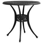 Bistrosett 3 Deler Støpt Aluminium Svart