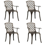Bistrosett 5 Deler Støpt Aluminium Bronse