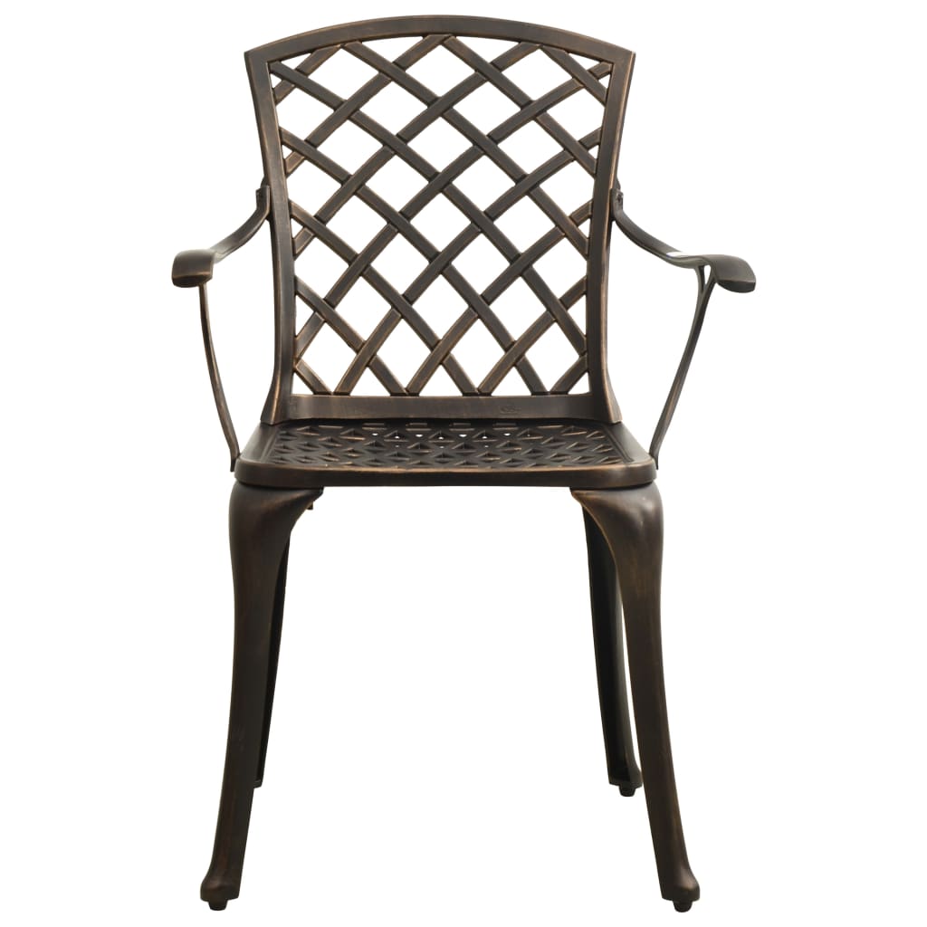 Bistrosett 5 Deler Støpt Aluminium Bronse