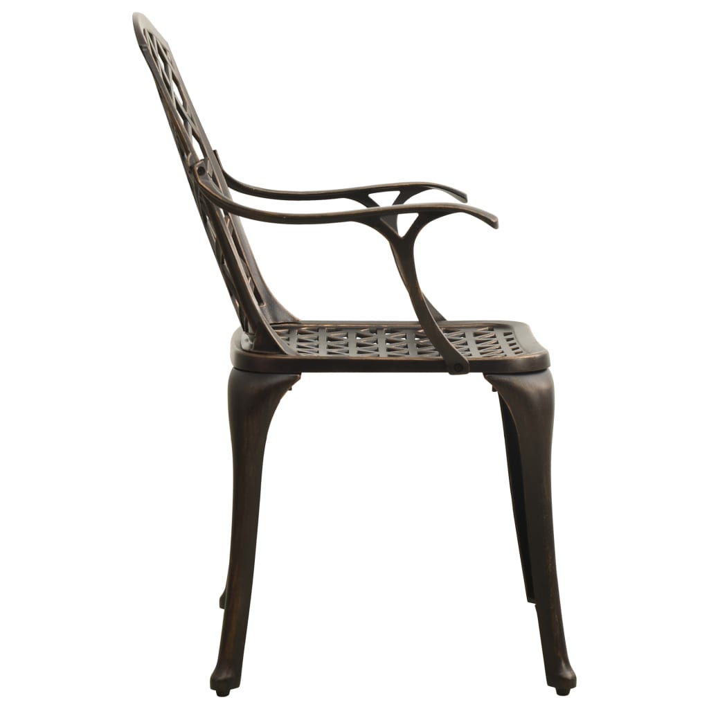Bistrosett 5 Deler Støpt Aluminium Bronse