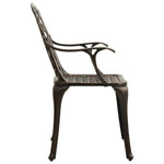 Bistrosett 5 Deler Støpt Aluminium Bronse