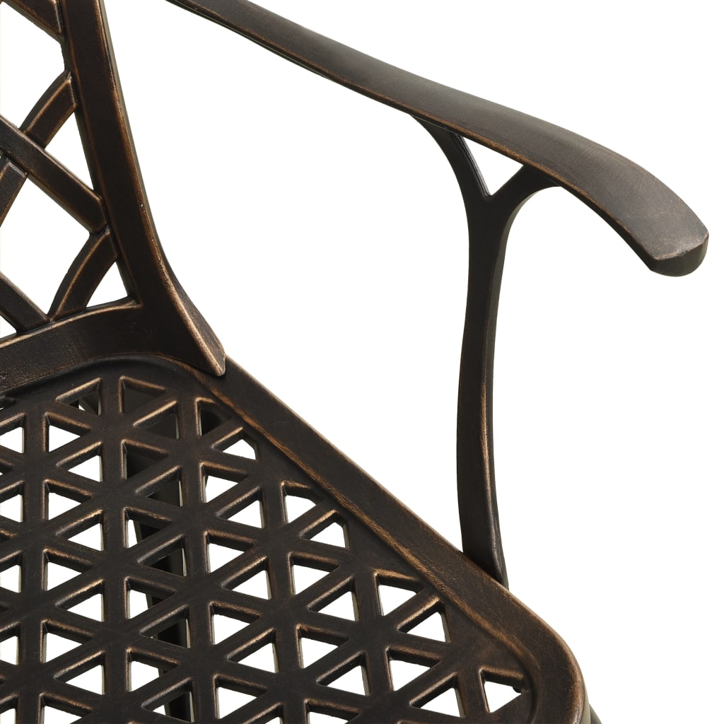 Bistrosett 5 Deler Støpt Aluminium Bronse