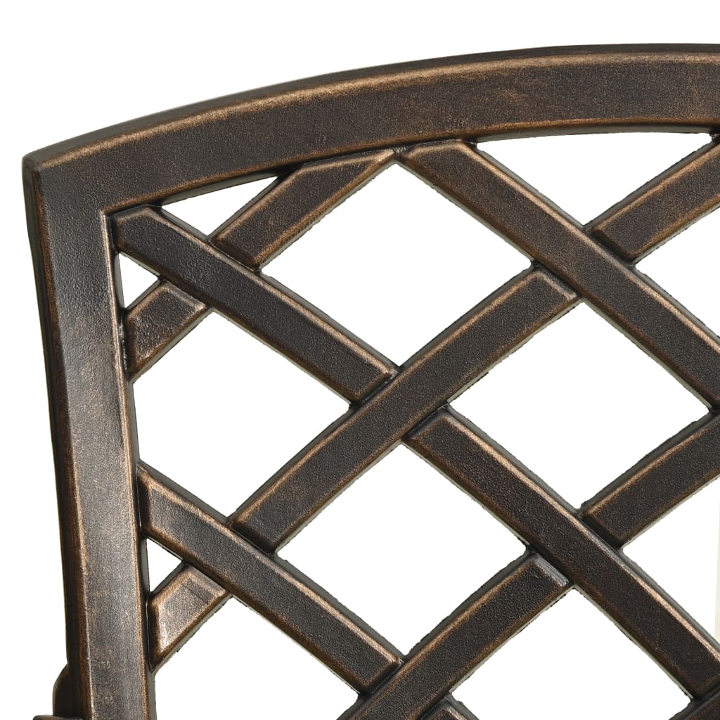 Bistrosett 5 Deler Støpt Aluminium Bronse
