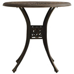 Bistrosett 5 Deler Støpt Aluminium Bronse