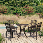 Bistrosett 5 Deler Støpt Aluminium Bronse