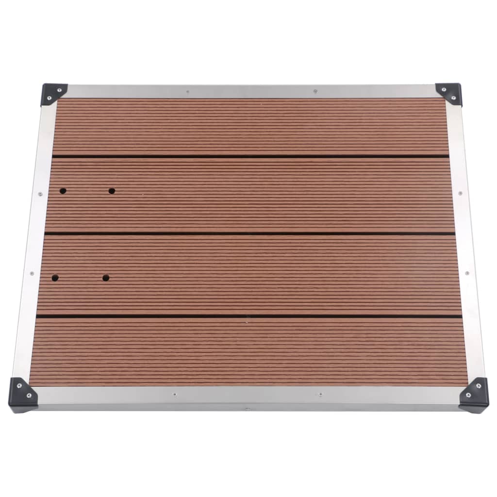 Hagedusj Med Brunt Dusjbrett 220 Cm Aluminium