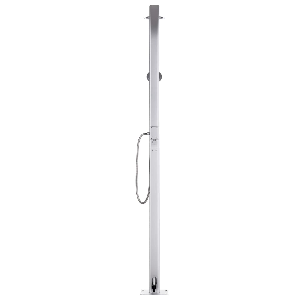 Hagedusj Med Grått Dusjbrett 220 Cm Aluminium