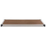 Hagedusj Med Brunt Dusjbrett 220 Cm Aluminium