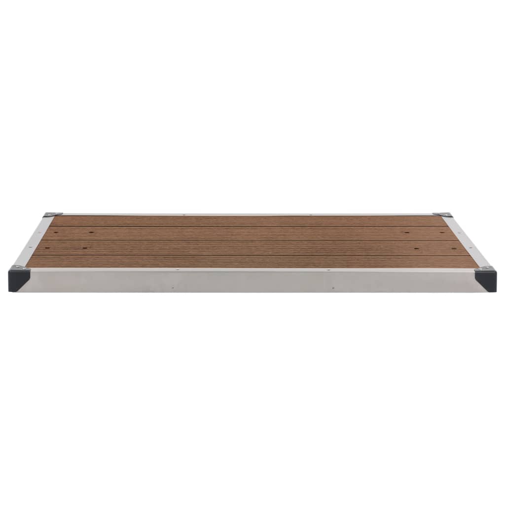 Hagedusj Med Brunt Dusjbrett 220 Cm Aluminium
