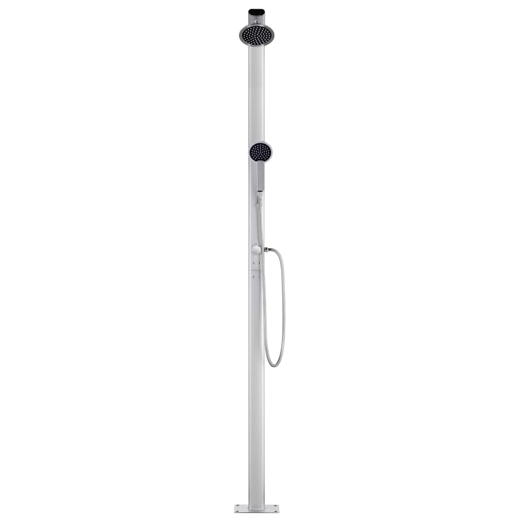 Hagedusj Med Brunt Dusjbrett 220 Cm Aluminium