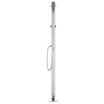 Hagedusj Med Brunt Dusjbrett 220 Cm Aluminium