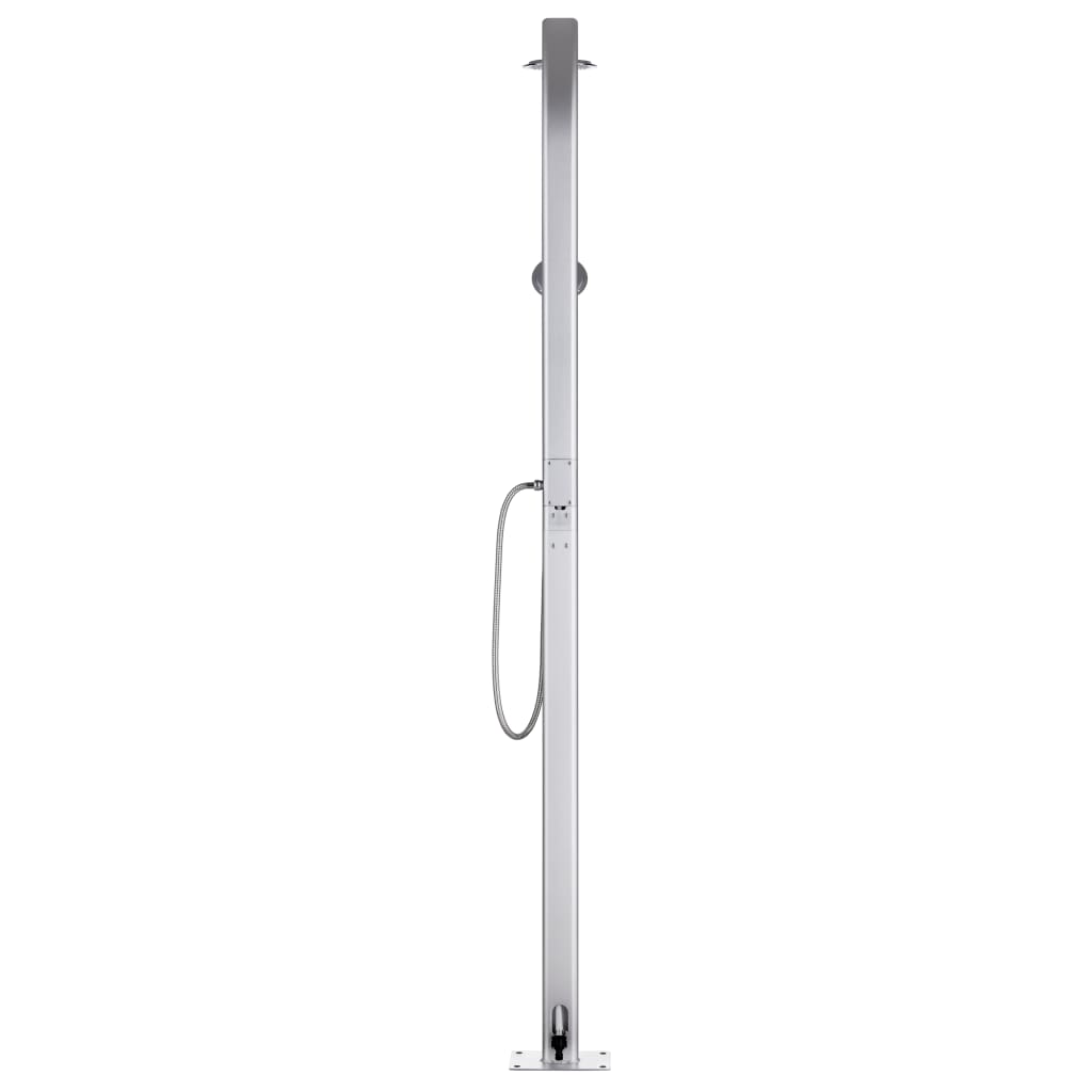 Hagedusj Med Brunt Dusjbrett 220 Cm Aluminium