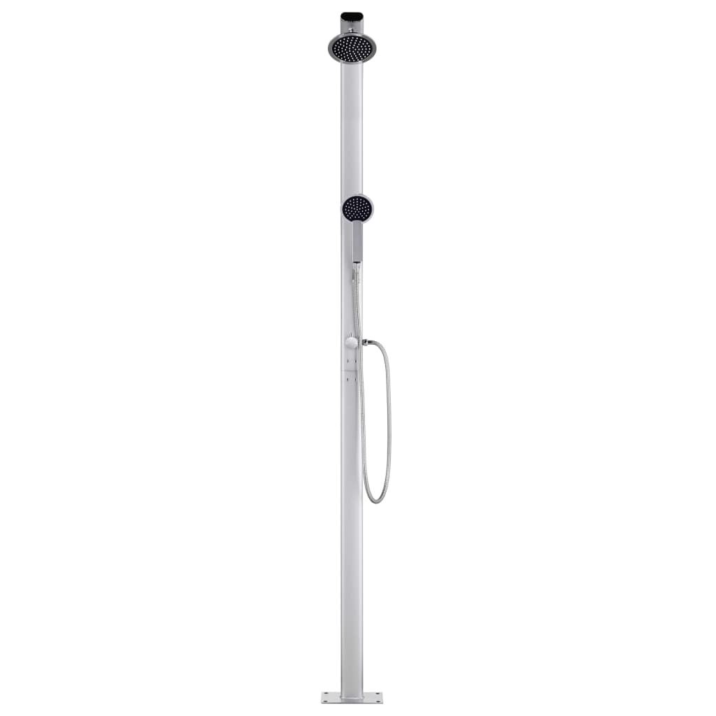 Hagedusj Med Grått Dusjbrett 220 Cm Aluminium