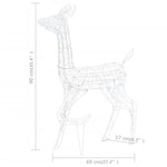 Julereinsdyrfamilie Akryl 160 Led 160 Cm Kaldhvitt