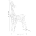 Julereinsdyrfamilie Akryl 160 Led 160 Cm Kaldhvitt