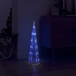 Dekorativ Led-Lyskjegle Akryl Blå 60 Cm