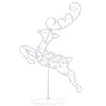 Julereinsdyr Og Slede I Akryl 260X21X87 Cm Varm Hvit