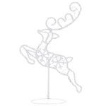 Julereinsdyr Og Slede I Akryl 260X21X87Cm Kald Hvit