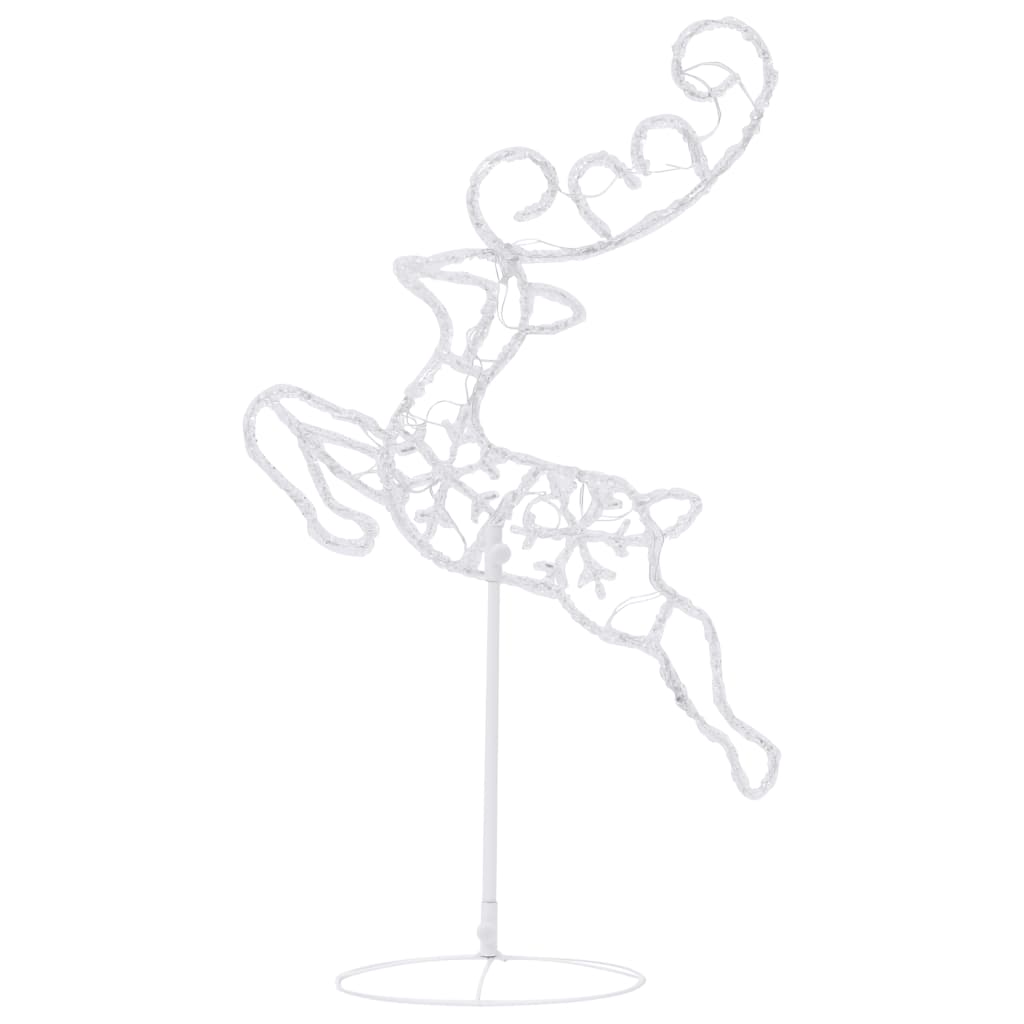 Julereinsdyr Og Slede I Akryl 260X21X87 Cm Blå