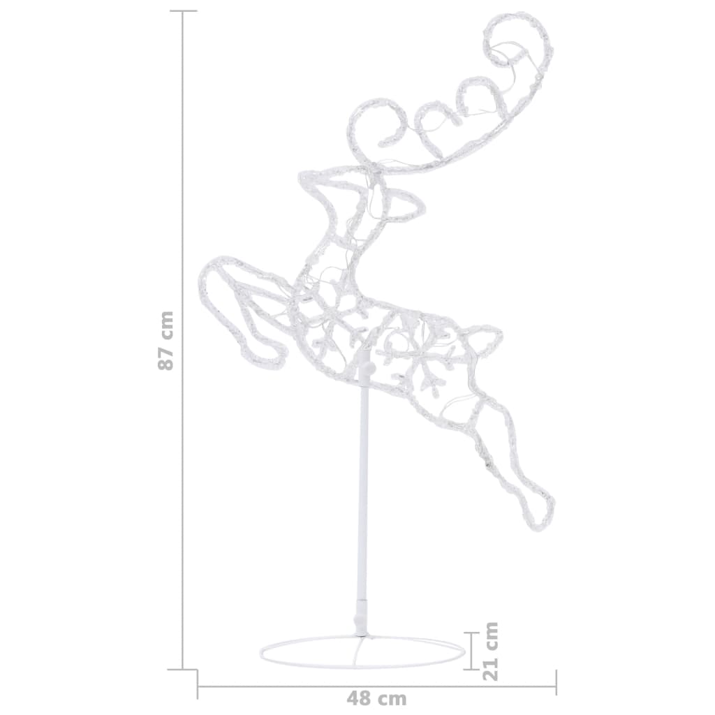 Julereinsdyr Og Slede I Akryl 260X21X87 Cm Blå