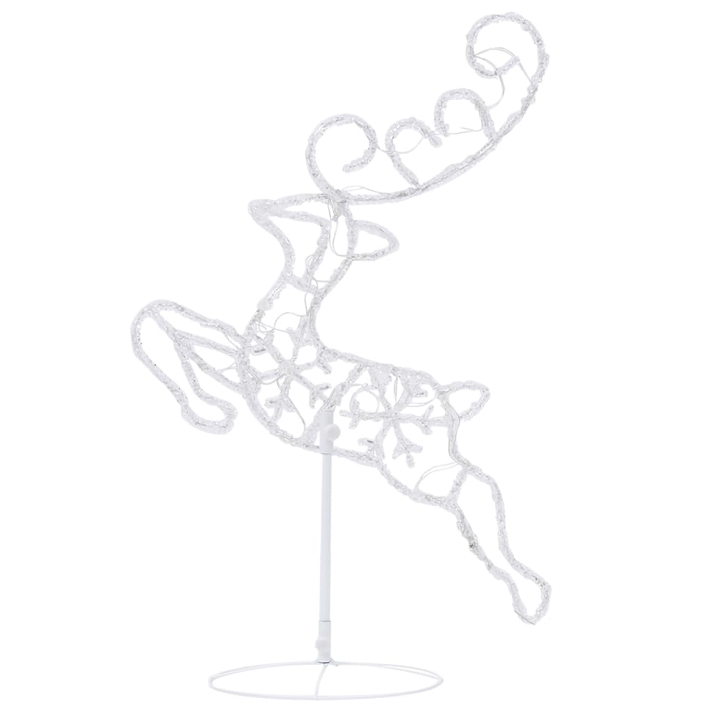 Julereinsdyr Og Slede I Akryl 260X21X87Cm Flerfarget