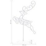 Julereinsdyr Og Slede I Akryl 260X21X87Cm Flerfarget