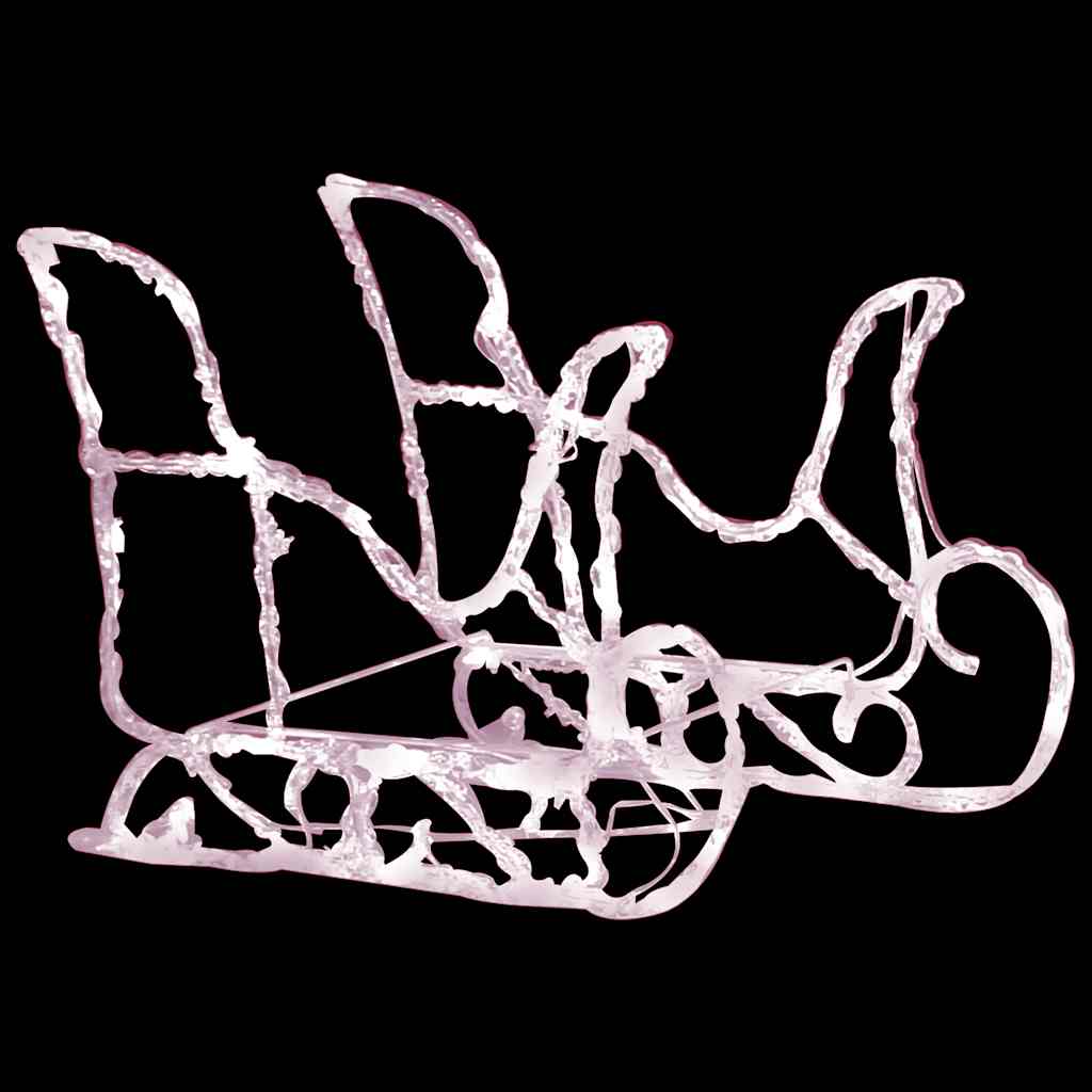 Reinsdyr Og Slede Julepynt 160 Lysdioder 130 Cm Akryl