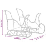 Reinsdyr Og Slede Julepynt 160 Lysdioder 130 Cm Akryl