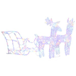 Reinsdyr Og Slede Julepynt 160 Lysdioder 130 Cm Akryl