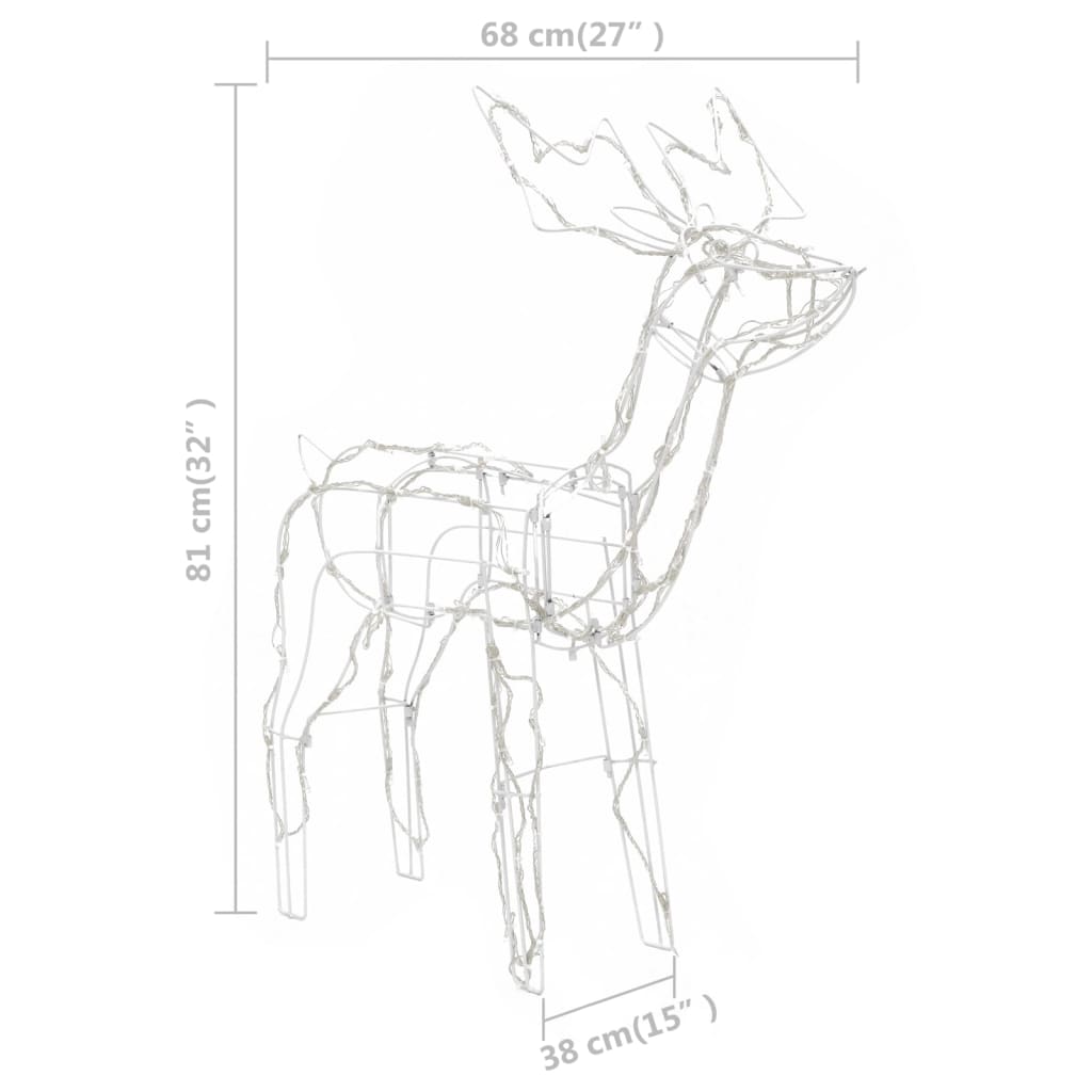 Julelysdekorasjon Reinsdyr 3 Deler 229 Leds
