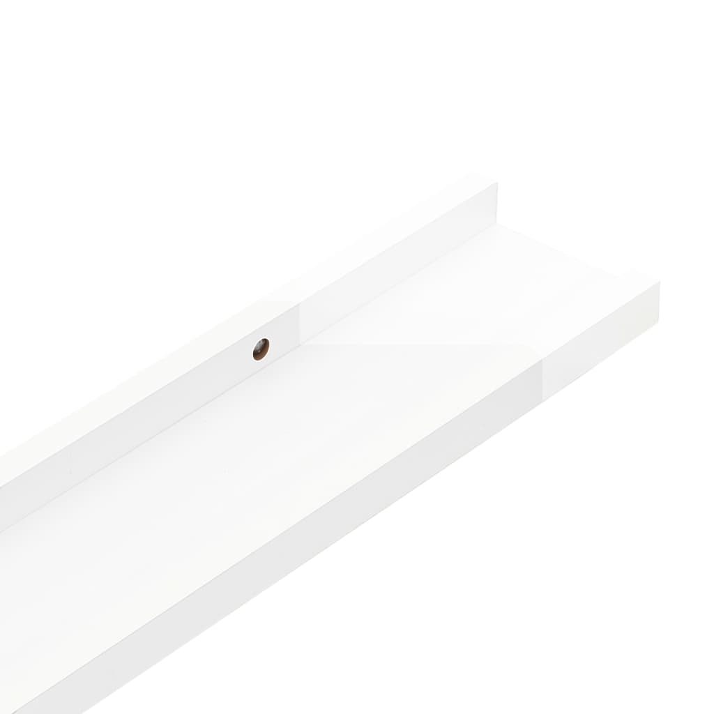 Vegghyller 2 Stk Høyglans Hvit 60X9X3 Cm
