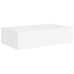 Veggmontert Skuffehylle Hvit 40X23,5X10 Cm Mdf