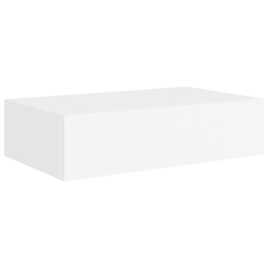 Veggmontert Skuffehylle Hvit 40X23,5X10 Cm Mdf