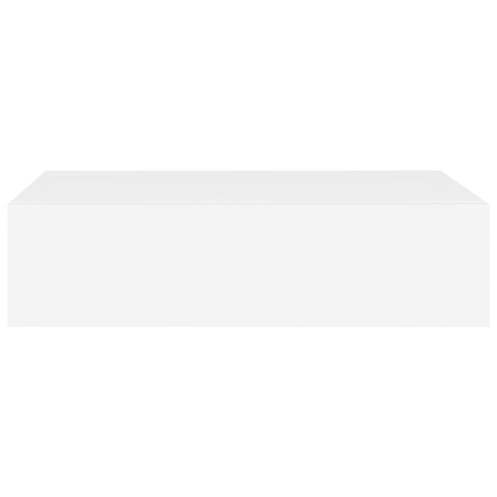 Veggmontert Skuffehylle Hvit 40X23,5X10 Cm Mdf