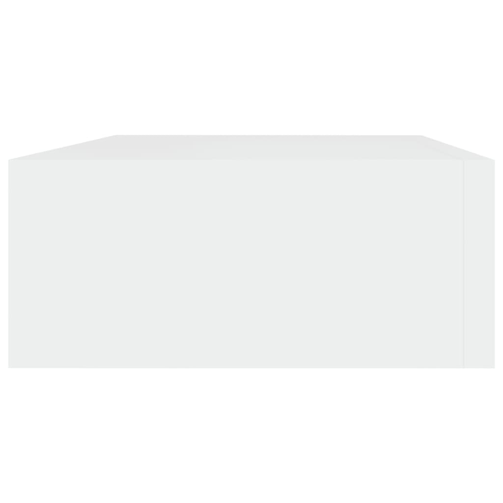 Veggmontert Skuffehylle Hvit 40X23,5X10 Cm Mdf
