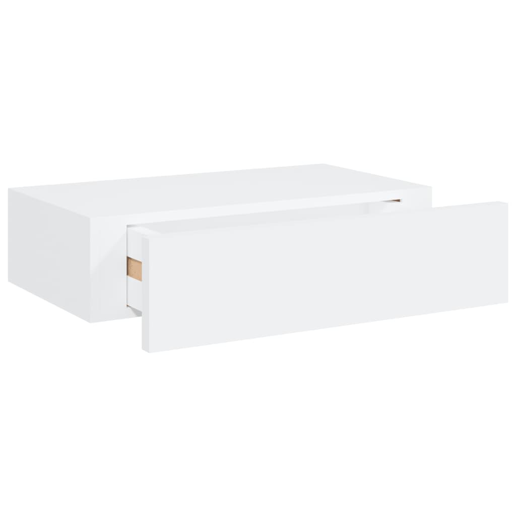 Veggmontert Skuffehylle Hvit 40X23,5X10 Cm Mdf