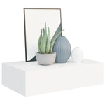 Veggmonterte Skuffehyller 2 Stk Hvit 40X23,5X10 Cm Mdf