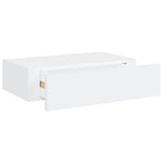 Veggmonterte Skuffehyller 2 Stk Hvit 40X23,5X10 Cm Mdf