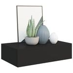 Veggmontert Skuffehylle Svart 40X23,5X10 Cm Mdf