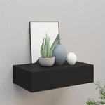 Veggmontert Skuffehylle Svart 40X23,5X10 Cm Mdf