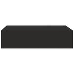Veggmonterte Skuffehyller 2 Stk Svart 40X23,5X10 Cm Mdf