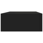 Veggmonterte Skuffehyller 2 Stk Svart 40X23,5X10 Cm Mdf