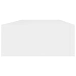 Veggmontert Skuffehylle Hvit 60X23,5X10 Cm Mdf