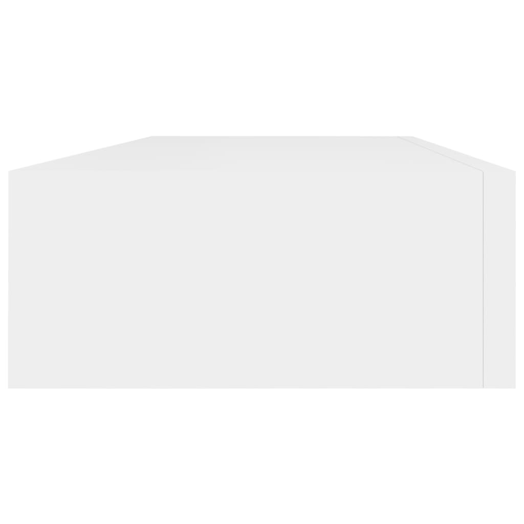 Veggmontert Skuffehylle Hvit 60X23,5X10 Cm Mdf