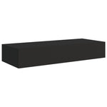 Veggmonterte Skuffehyller 2 Stk Svart 60X23,5X10 Cm Mdf