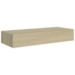 Veggmontert Skuffehylle Eik 60X23,5X10 Cm Mdf
