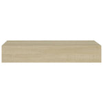Veggmontert Skuffehylle Eik 60X23,5X10 Cm Mdf