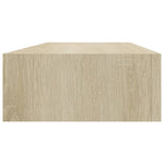 Veggmontert Skuffehylle Eik 60X23,5X10 Cm Mdf