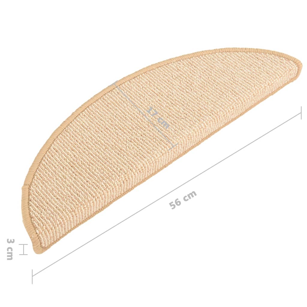 Trappetrinnstepper 15 Stk Kremhvit 56X17X3 Cm